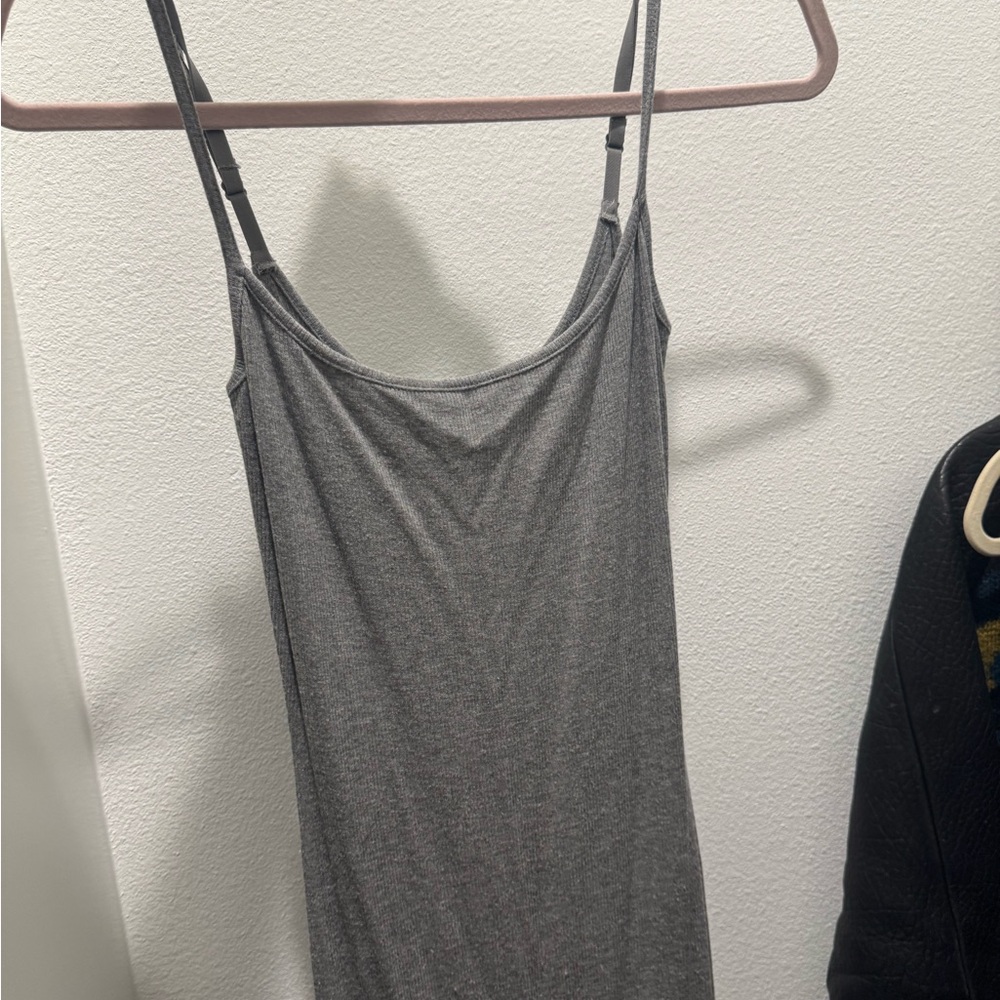 Skims Gray Women's Slim Slip Tank Dress - Classic Minimal